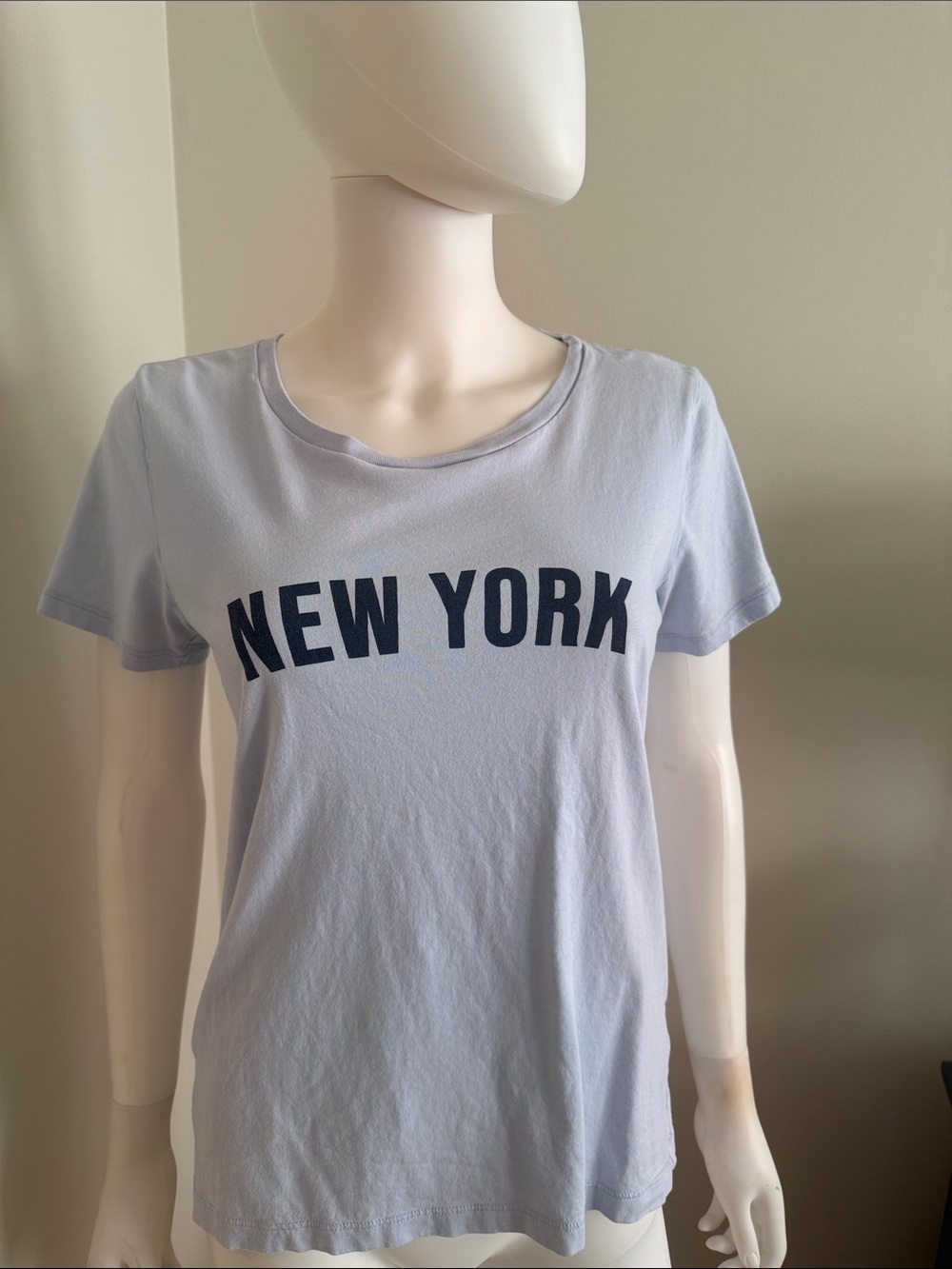 J. Crew New York Graphic Crewneck T-Shirt - Light Blue